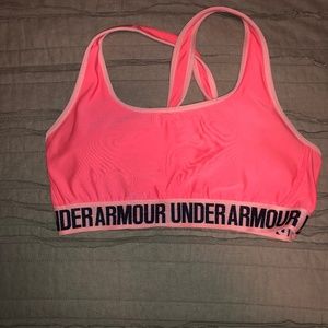 Under Armour Neon Pink Sports Bra